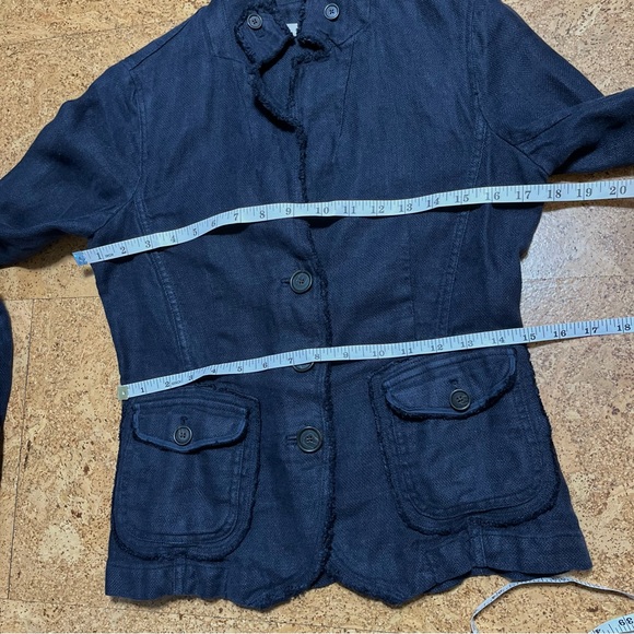 J. Crew Black Washed 100% Linen Academy Jacket 3 Button Blazer Sz XS - Picture 12 of 15